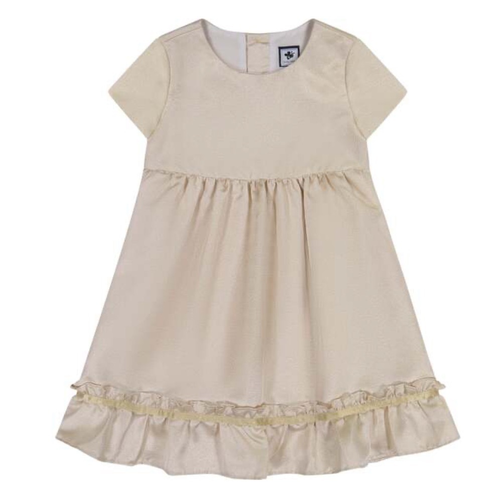 NWT Busy Bees Iris Cap Sleeve Gold Shimmer Dress size 7